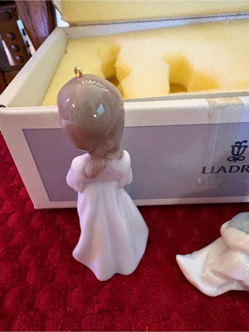 Lladró Christmas Morning Mini Bell Ornament Set #5940 Porcelain 3pc Set w/ Box - Picture 8 of 15